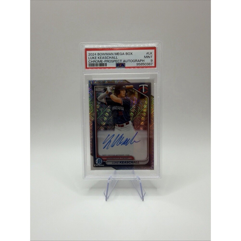2024 Luke Keaschall Bowman Mega Box Chrome Prospect Auto Twins #BMA-LK PSA 9